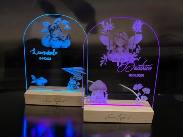 LAMPADA DA COMODINO FATA BAMBINA - immagine 6